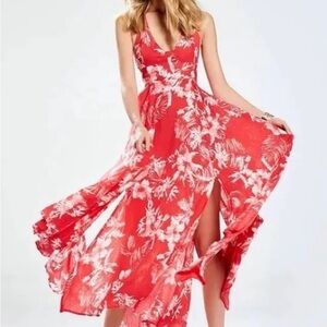 Free People Pink Floral Maxi Dress